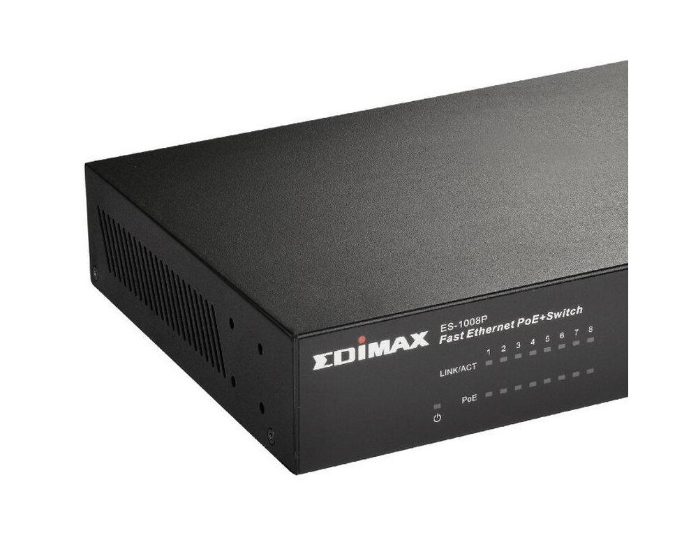Switch (Комутатор) Суич EDIMAX ES-1008P, 8 PoE порта, 10/100Mbps 2