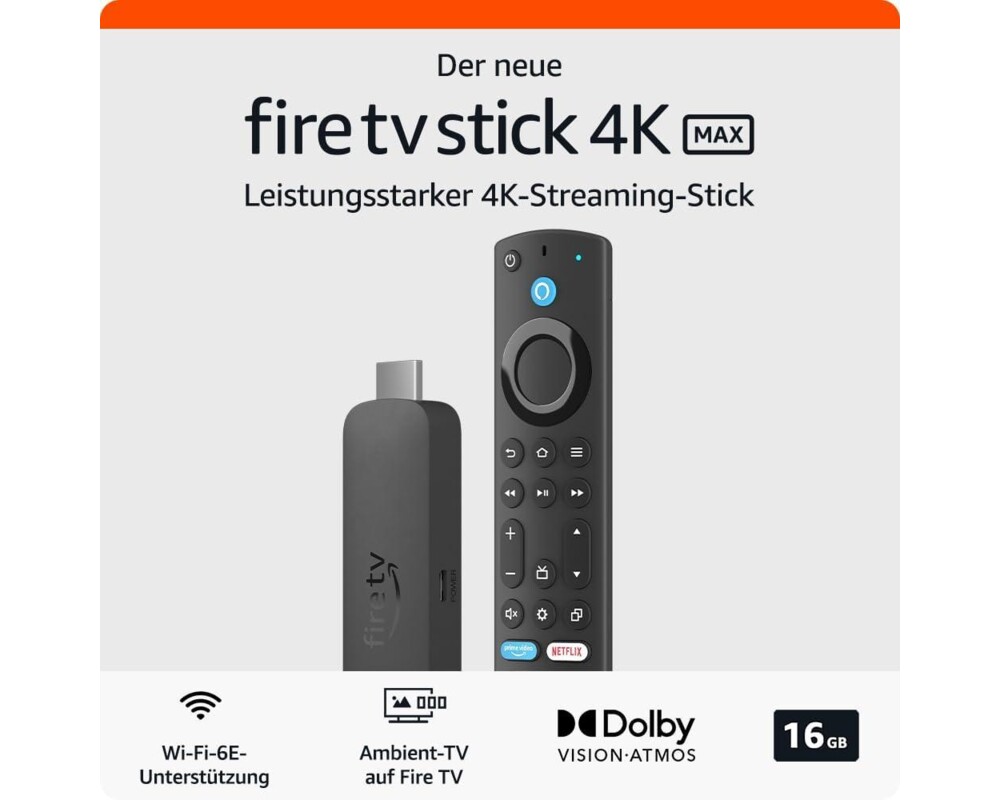 Мултимедиен плеър AMAZON Fire TV Stick Max Gen2, Wi-Fi 6, Alexa, Черен 2