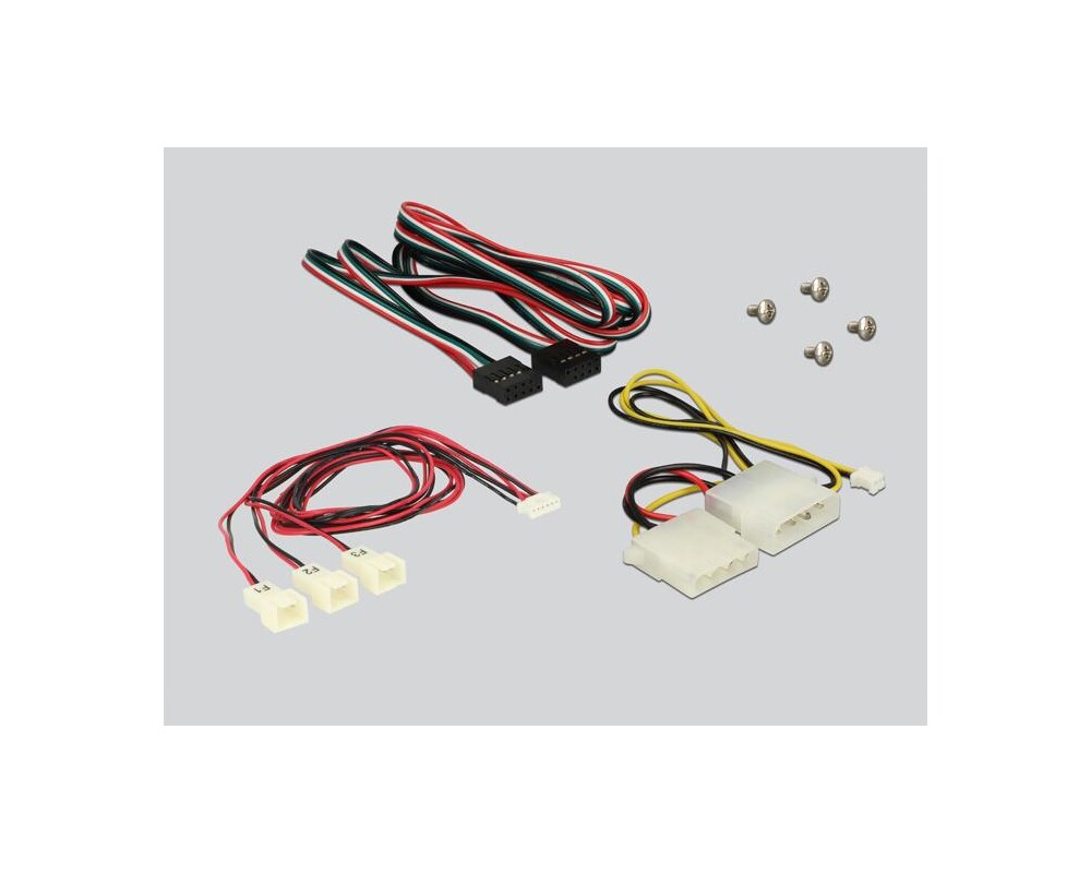 Контролер Метален панел 3.5" DeLock, 2 x USB 2.0, Контролер за вентилатори 3