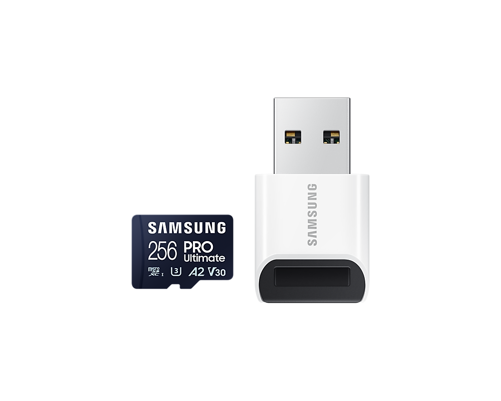 Флаш карта Samsung 256GB micro SD Card PRO Ultimate with USB Reader  7