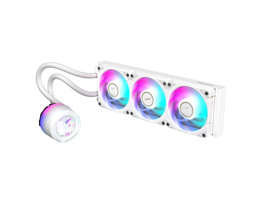 Охладител за процесор Gigabyte AORUS WATERFORCE X II 360 ICE, LCD Display 2