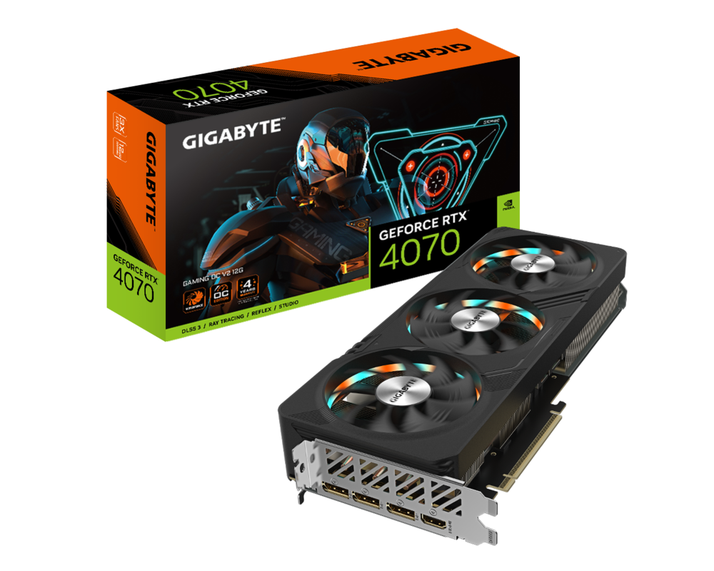 Видеокарта GIGABYTE RTX 4070 GAMING OC V2 12GB GDDR6X 8