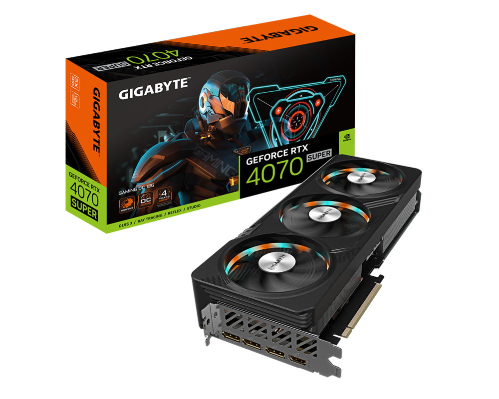 Видеокарта GIGABYTE RTX 4070 SUPER GAMING OC 12GB GDDR6X 8