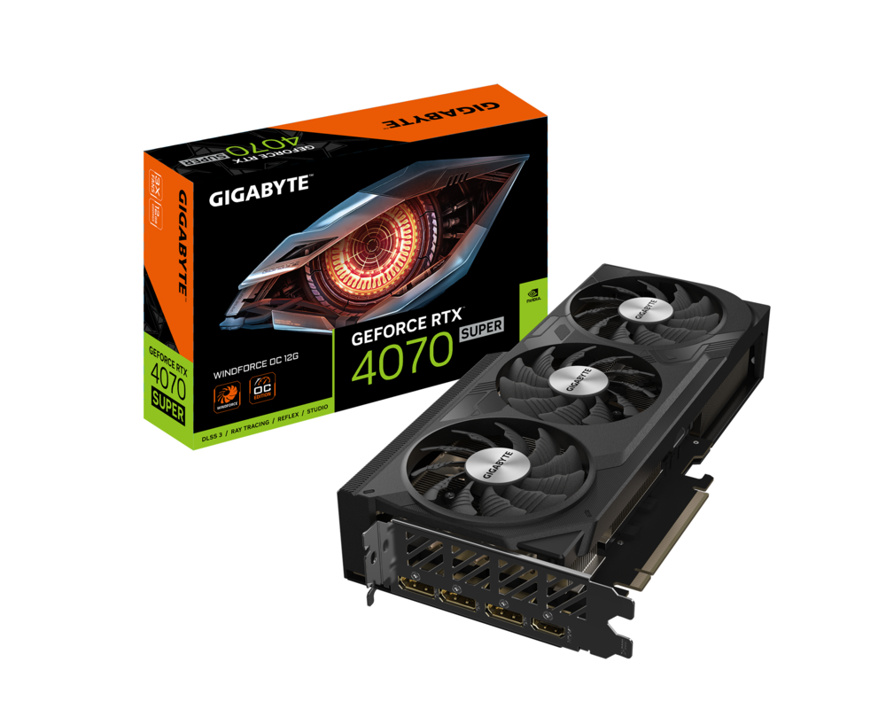 Видеокарта GIGABYTE RTX 4070 SUPER WINDFORCE OC 12GB GDDR6X 8