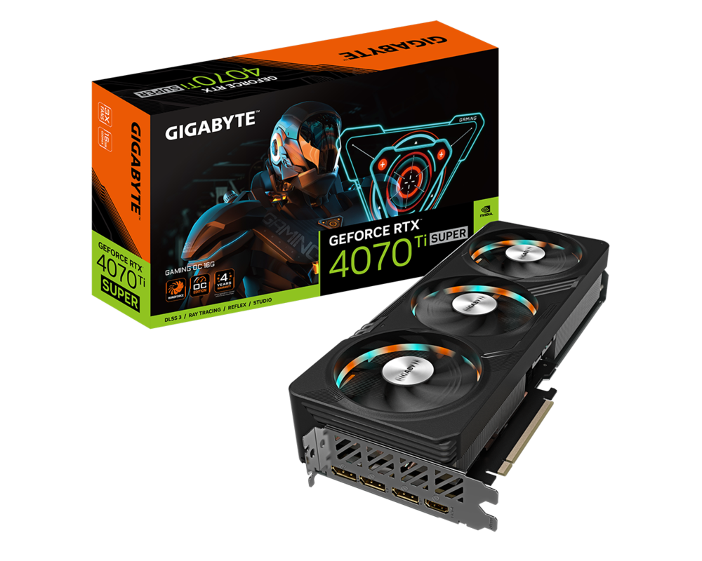 Видеокарта GIGABYTE RTX 4070 TI SUPER GAMING OC 16GB GDDR6X 8