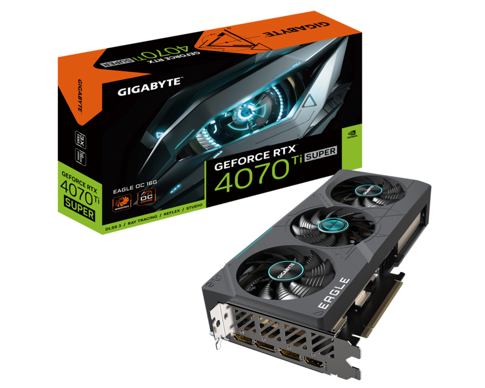 Видеокарта GIGABYTE RTX 4070 TI SUPER EAGLE OC 16GB GDDR6X 7