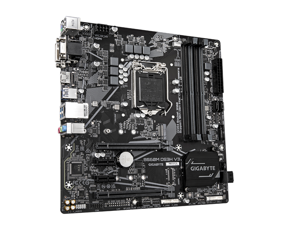 Дънна платка GIGABYTE B560M DS3H V3, socket 1200, mATX 4xDDR4 2