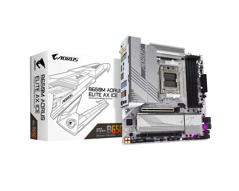 Дънна платка Gigabyte B650M AORUS ELITE AX ICE 5