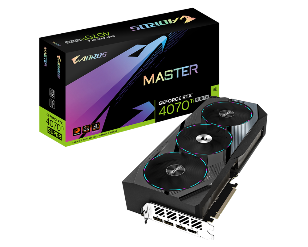 Видеокарта GIGABYTE RTX 4070 TI SUPER AORUS MASTER 16GB GDDR6X 9