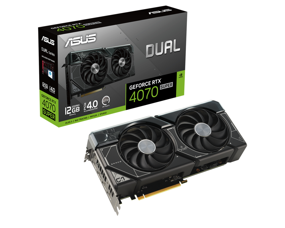 Видеокарта ASUS DUAL GeForce RTX 4070 SUPER 12GB GDDR6X 9