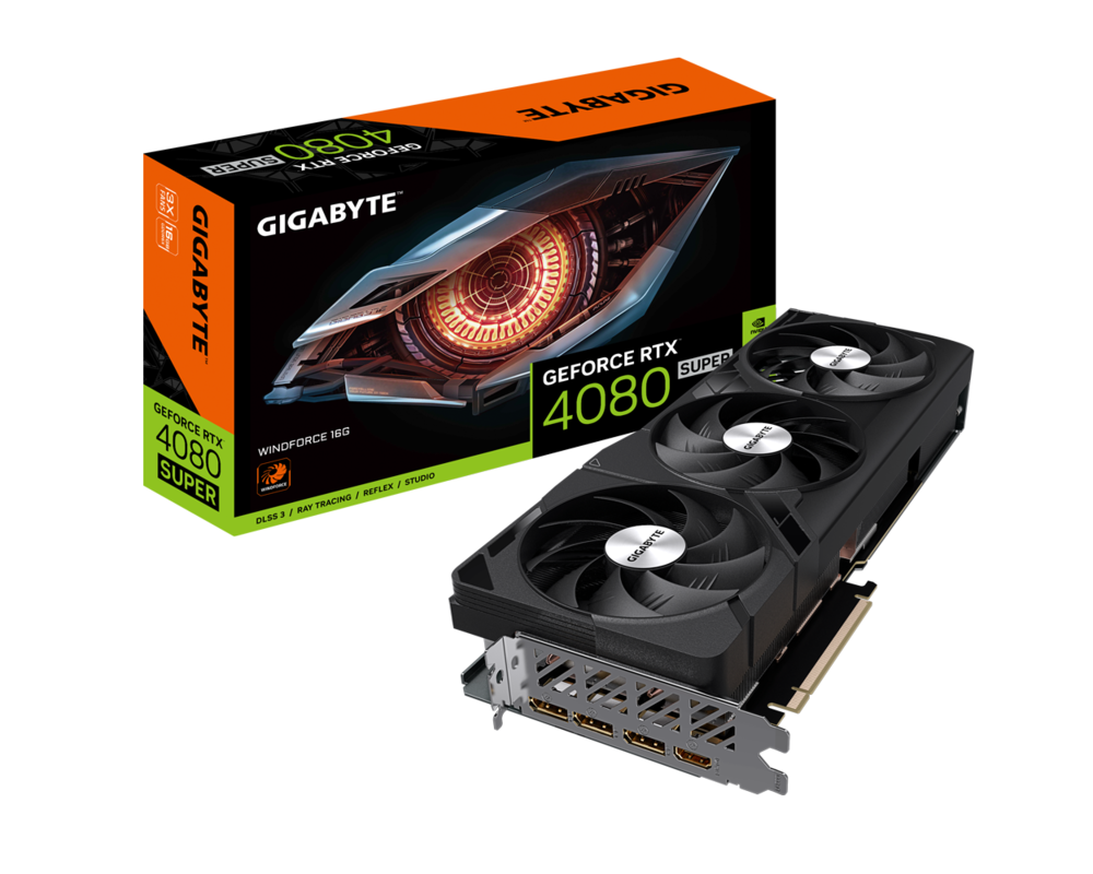 Видеокарта GIGABYTE GeForce RTX 4080 SUPER WINDFORCE 16GB GDDR6X 8