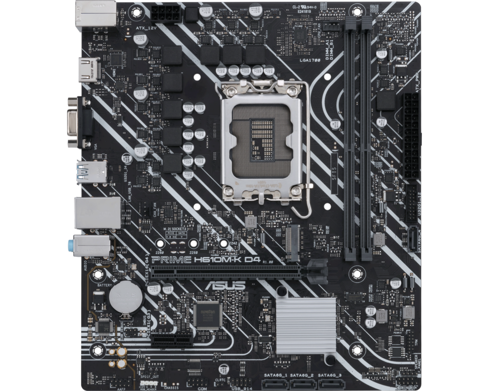 Дънна платка ASUS PRIME H610M-K D4, LGA 1700 mATX 6