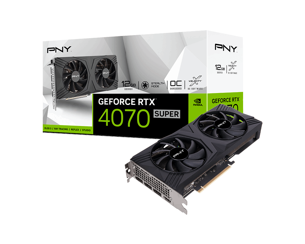 Видеокарта PNY RTX 4070 SUPER VERTO OC 12GB GDDR6X 6
