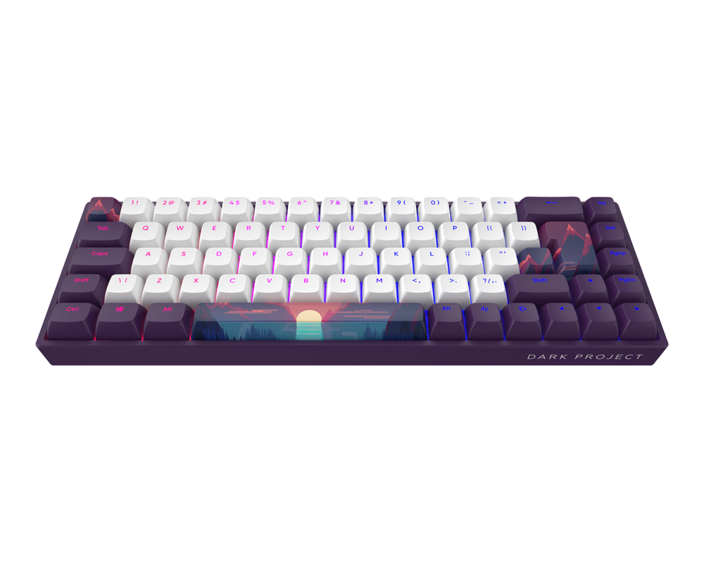 Клавиатура Геймърскa механична клавиатура Dark Project 68 Sunrise RGB 60% - G3MS Sapphire Switches, PBT 2