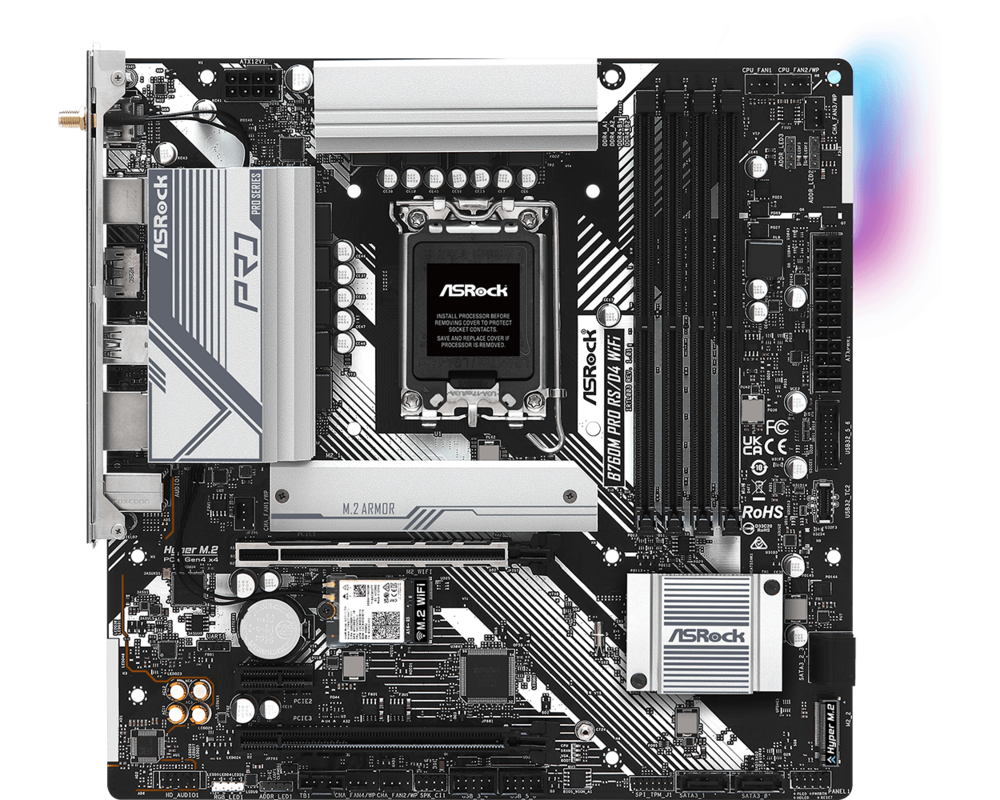 Дънна платка ASROCK MB Desktop B760M Pro RS Wi-Fi 10