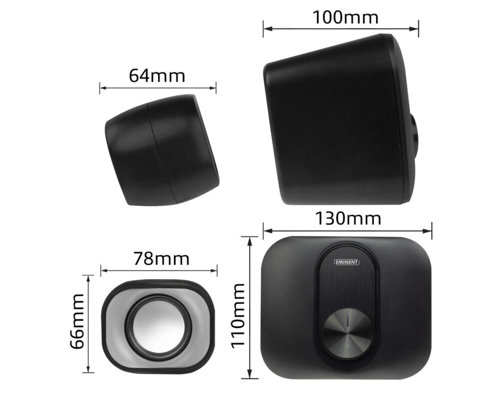 Аудио система EWENT Eminent 2.1, 3.5 mm, USB, 11W 7