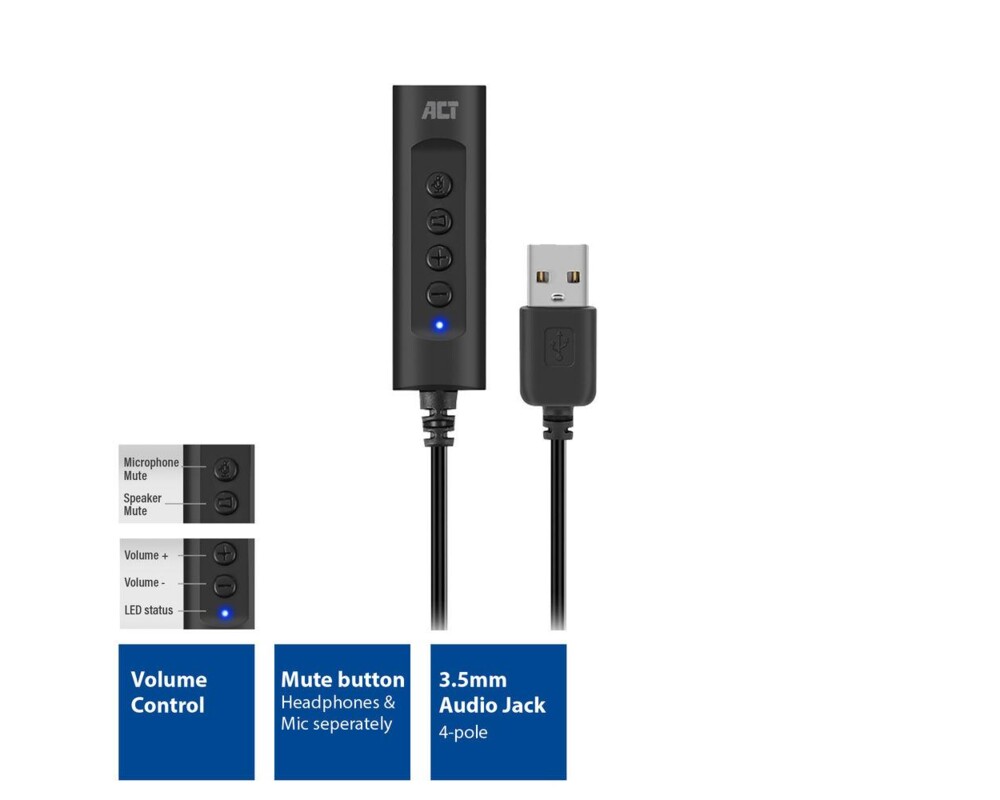 Звукова карта Ewent AC9360, 2.0, USB, 3.5 mm, Черна 2