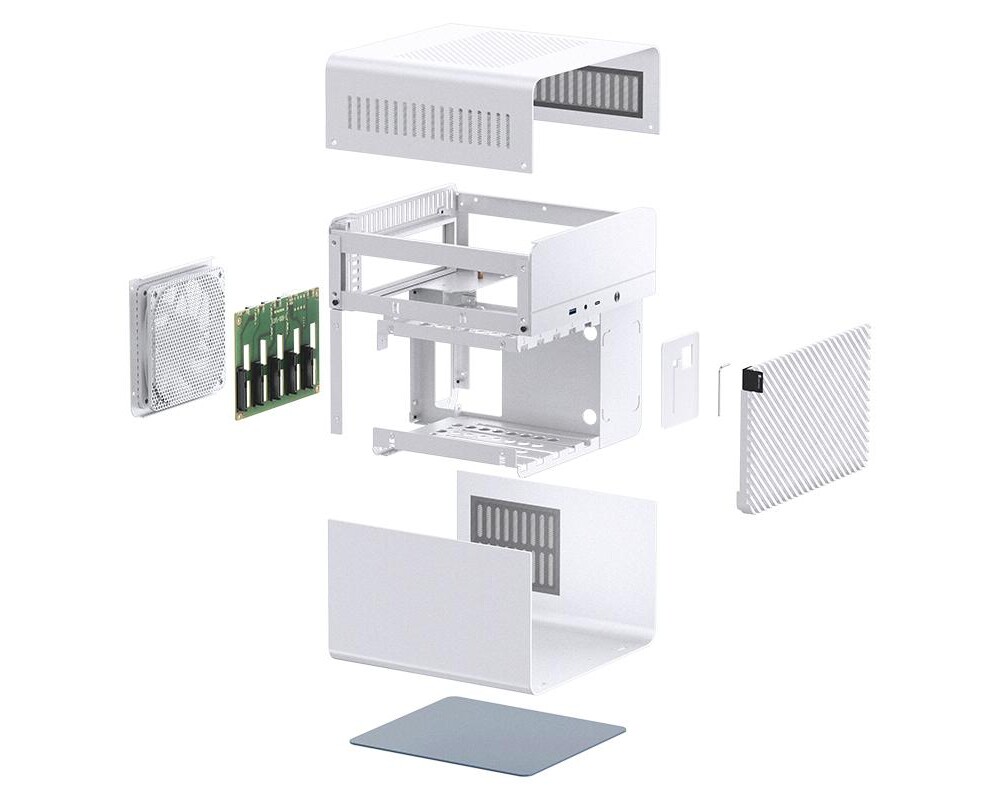 Кутия Jonsbo N2, Mini-ITX, Бяла 8