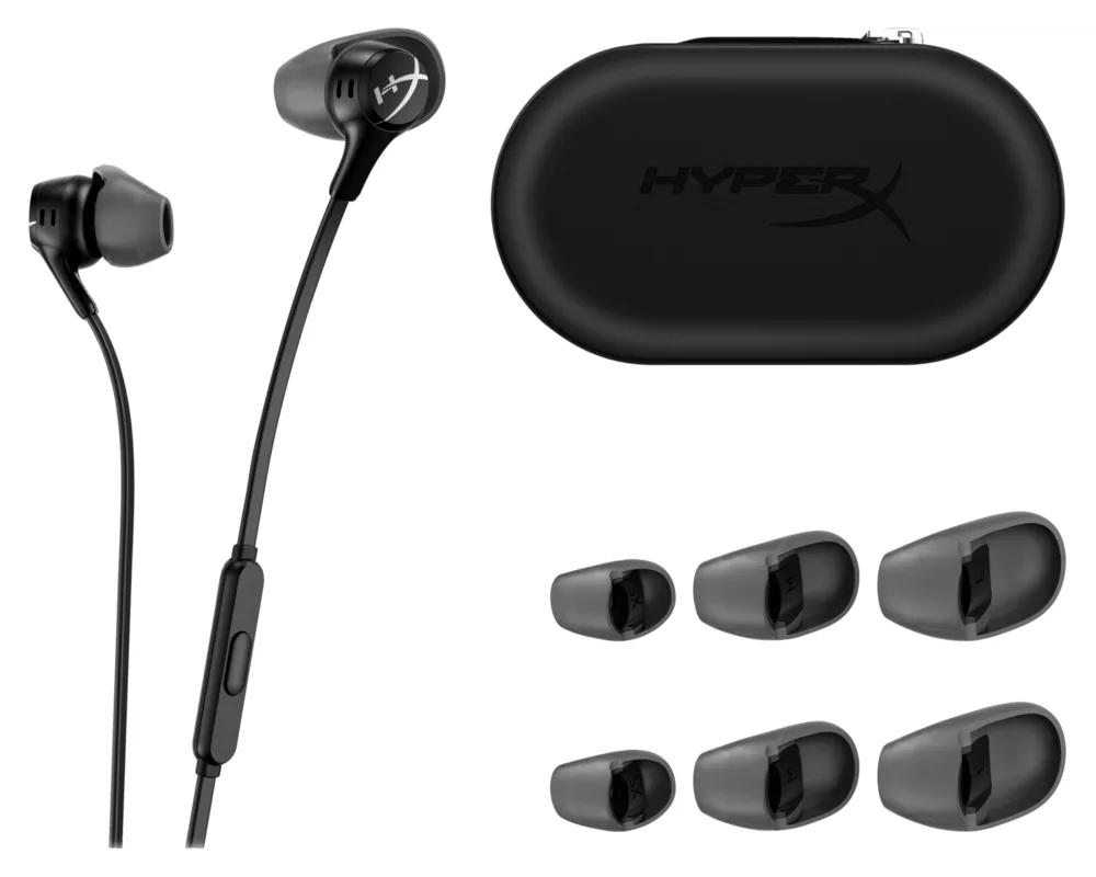 Слушалки Геймърски слушалки тапи с микрофон HyperX Cloud Earbuds II Black 5
