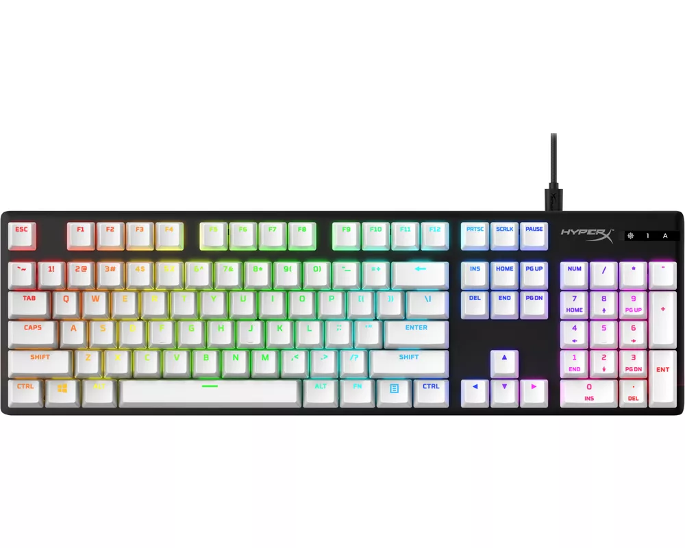 Геймърски аксесоари Капачки за механична клавиатура HyperX Full key Set Keycaps - PBT (White) 2