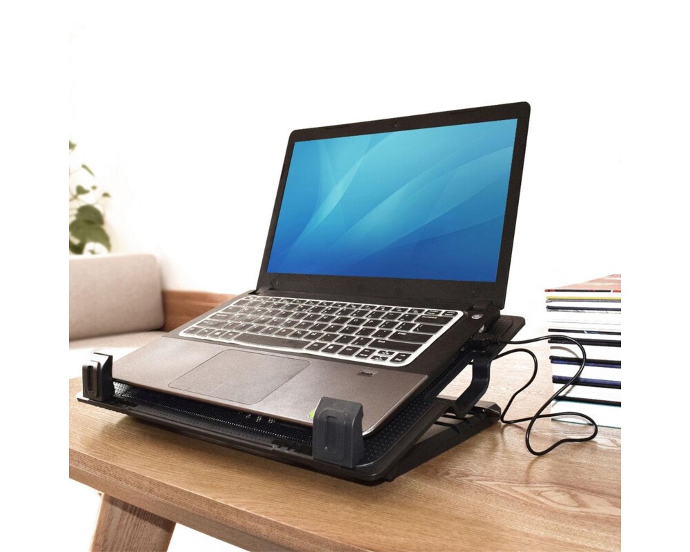 Охлаждаща подложка ACT, До 17", С един вентилатор, 2 x USB хъб, Черен 6