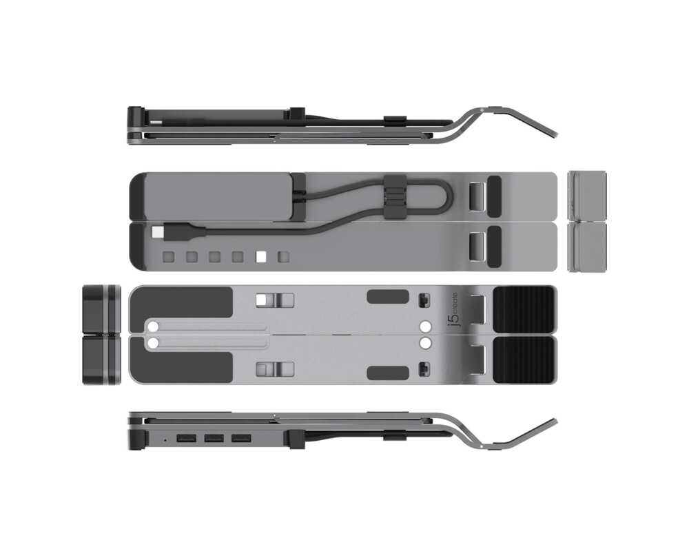 Охлаждаща подложка j5create JTS223, 4 портов USB-C хъб, Алуминиева 3