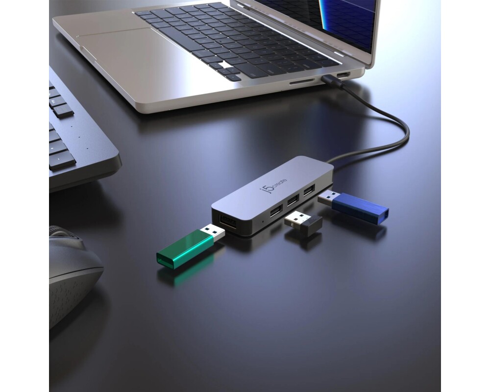 Охлаждаща подложка j5create JTS223, 4 портов USB-C хъб, Алуминиева 6