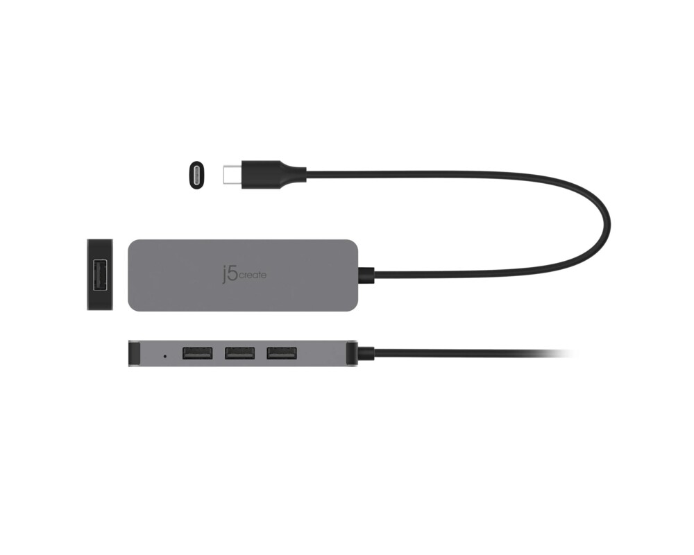 Охлаждаща подложка j5create JTS223, 4 портов USB-C хъб, Алуминиева 4