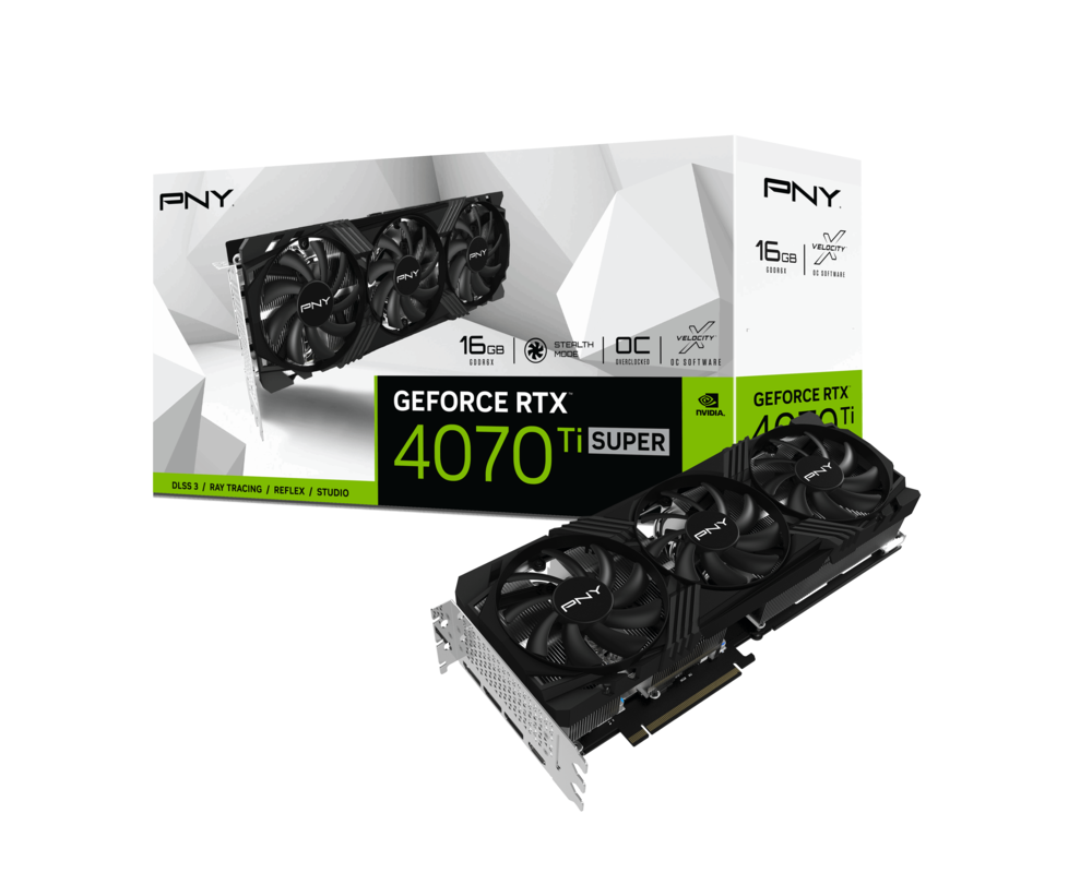 Видеокарта PNY RTX 4070 TI SUPER VERTO 16GB OC GDDR6X 6