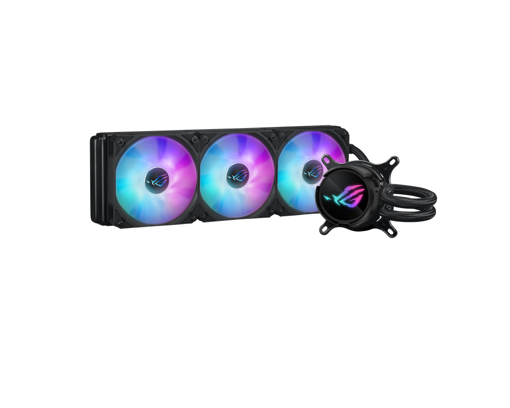 Охладител за процесор ASUS ROG Strix LC III 360 ARGB all-in-one CPU liquid cooler with 360 rotatable water block Premium ROG ARGB fans 2