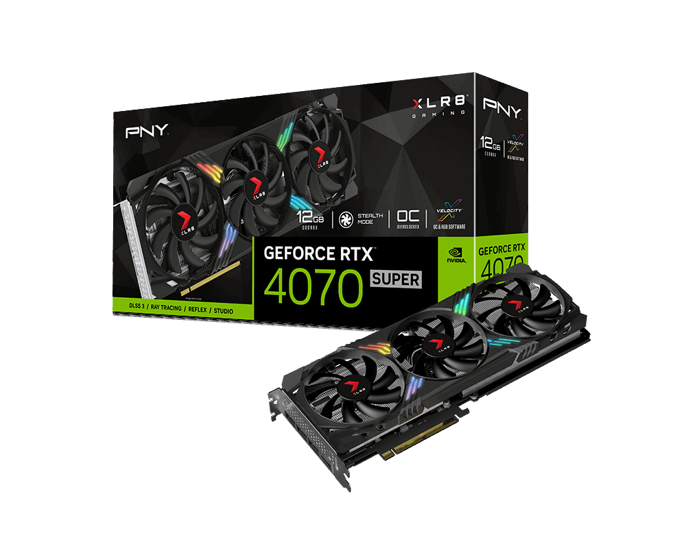 Видеокарта PNY RTX 4070 SUPER - VCG4070S12TFXXPB1-O 8