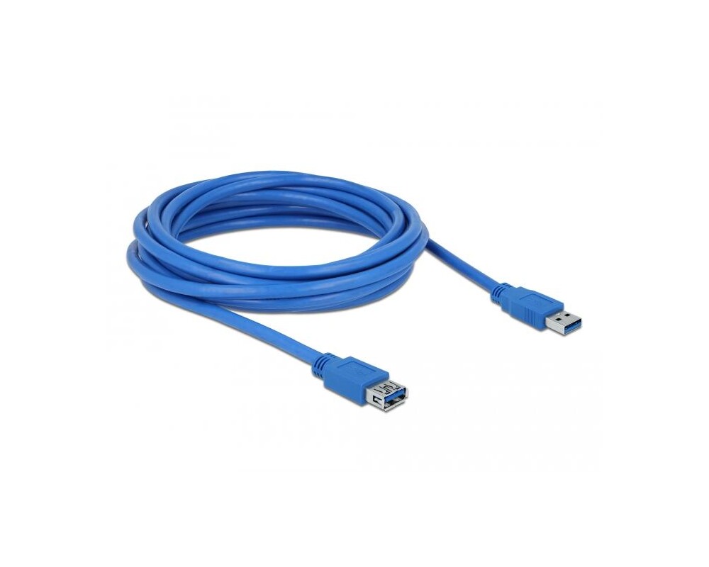 Адаптери Удължителен кабел Delock USB-A мъжко - USB-А женско, 5 м, Екраниран, Син 2