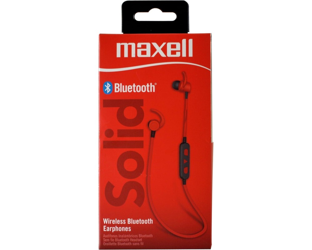 Слушалки Блутут слушалки тапи MAXELL BT100 SOLID, Червени 2