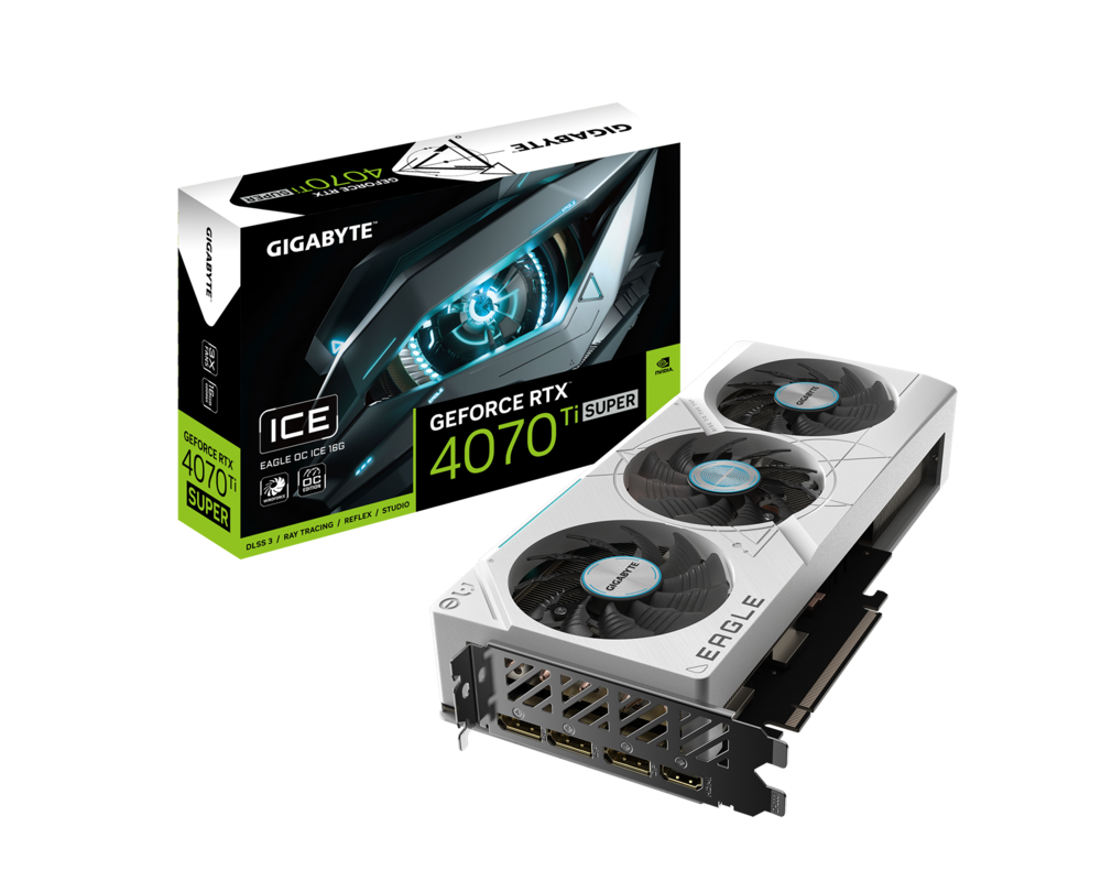 Видеокарта GIGABYTE RTX 4070 TI SUPER EAGLE OC ICE 9