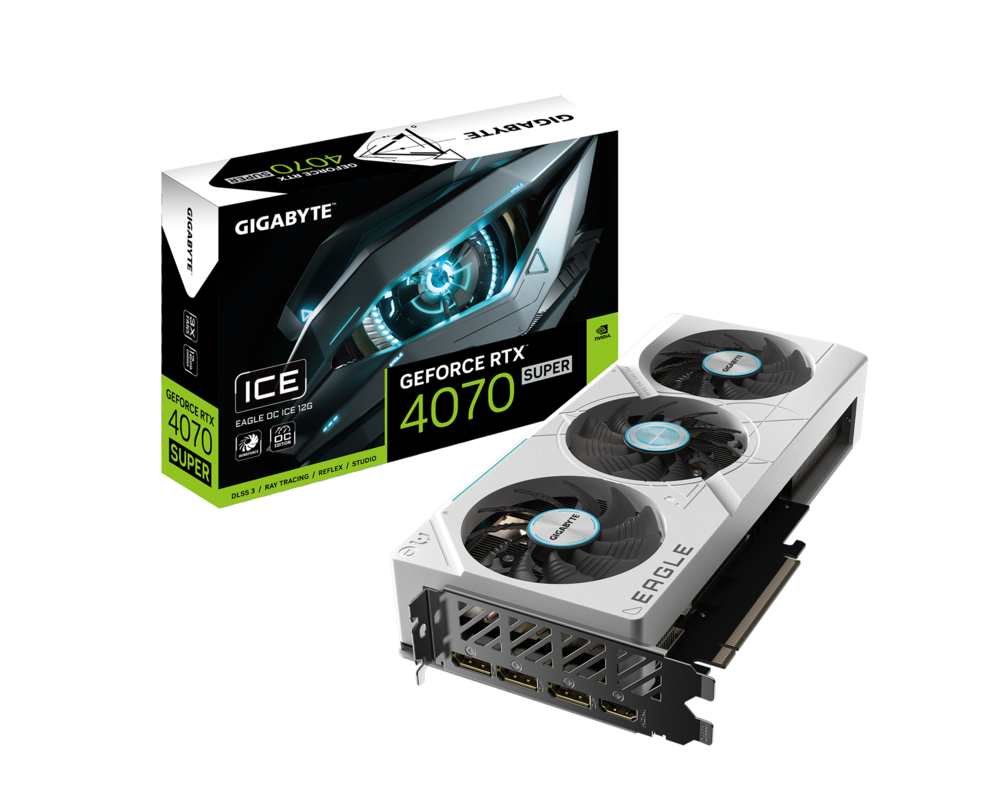 Видеокарта GIGABYTE RTX 4070 SUPER EAGLE OC ICE 9