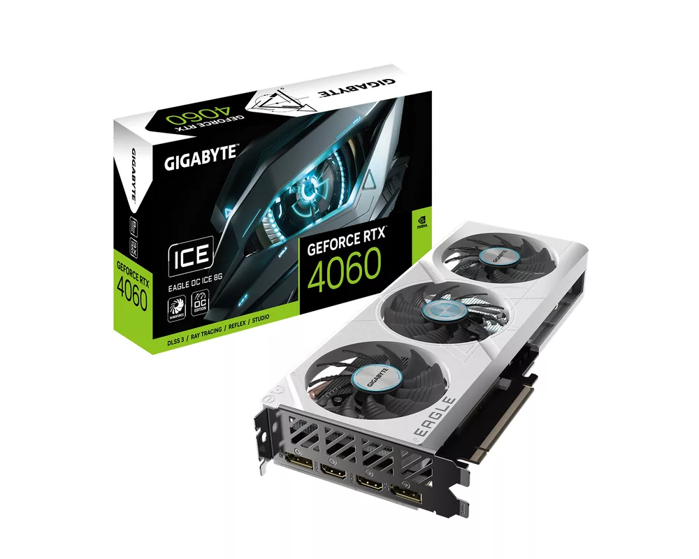 Видеокарта GIGABYTE RTX 4060 EAGLE OC ICE 9