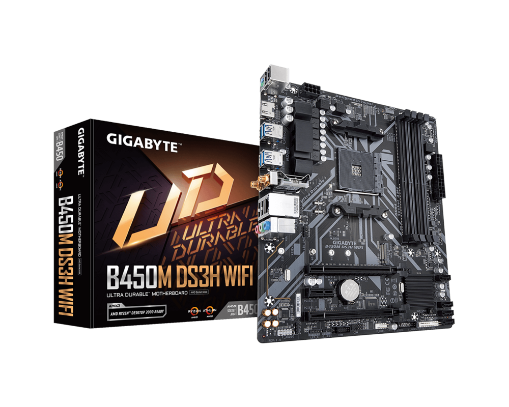Дънна платка GB B450M DS3H WIFI /AM4 8