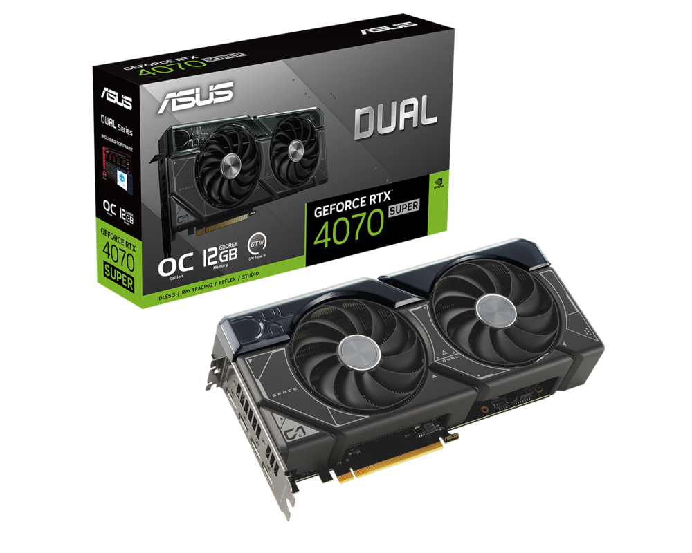 Видеокарта ASUS DUAL RTX4070 SUPER OC 12GB 10