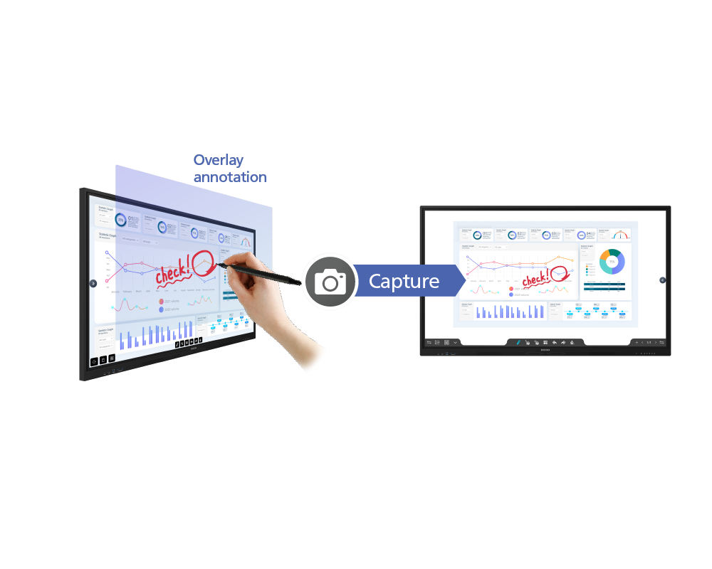 Интерактивен дисплей Интерактивен дисплей RICOH A7500, 75", 3840 x 2160, HDMI, DP, VGA, USB, Мулти-тъч, Черен 6