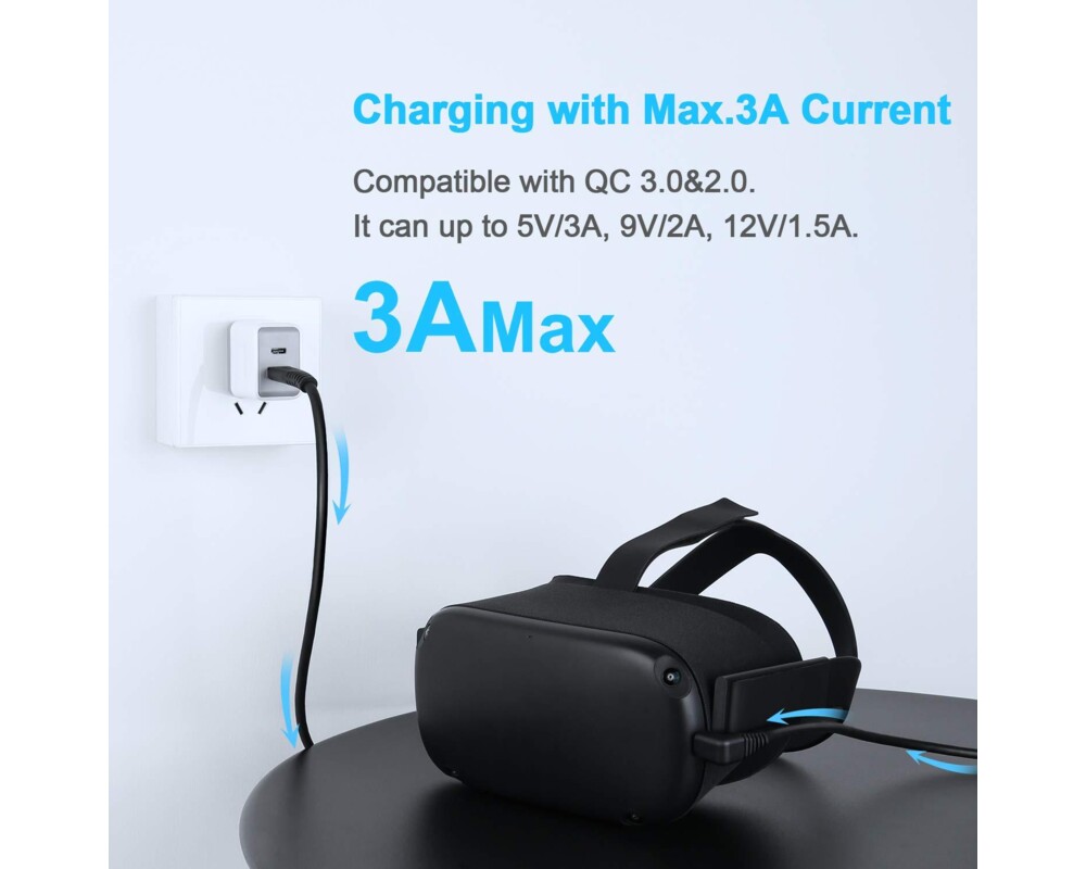 Очила за VR Кабел Fasgear USB-C - USB-A, USB 3.0, 5m за Oculus Quest 3