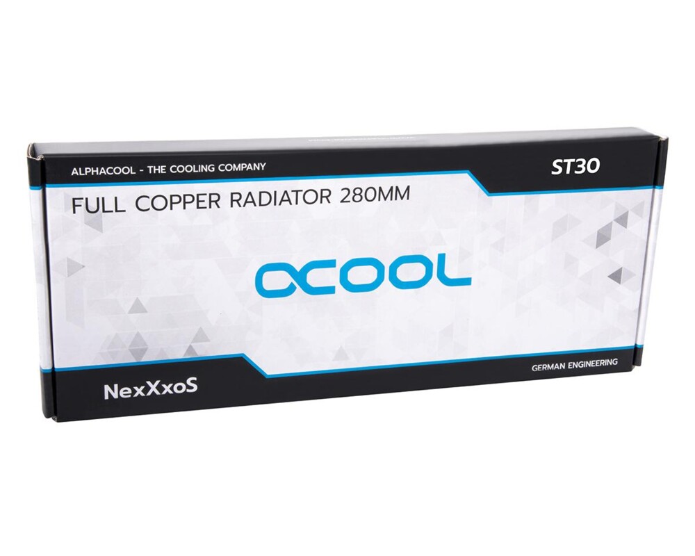 Част за охладител Alphacool NexXxoS ST30 Full Copper 280mm Radiator V.2, White Special Edition 9