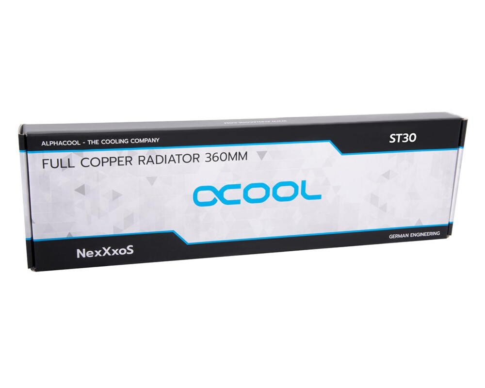 Част за охладител Alphacool NexXxoS ST30 Full Copper 360mm Radiator V.2, White Special Edition 9