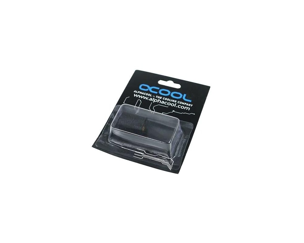 Част за охладител Alphacool, Вътрешна резба G1/4 AG - G1/4 AG, Черен мат 2