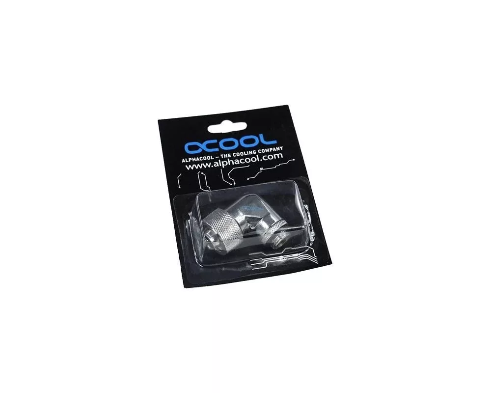 Част за охладител Компресионен Alphacool, 16/10 - G1/4, 90°, Въртящ се, Хром 4
