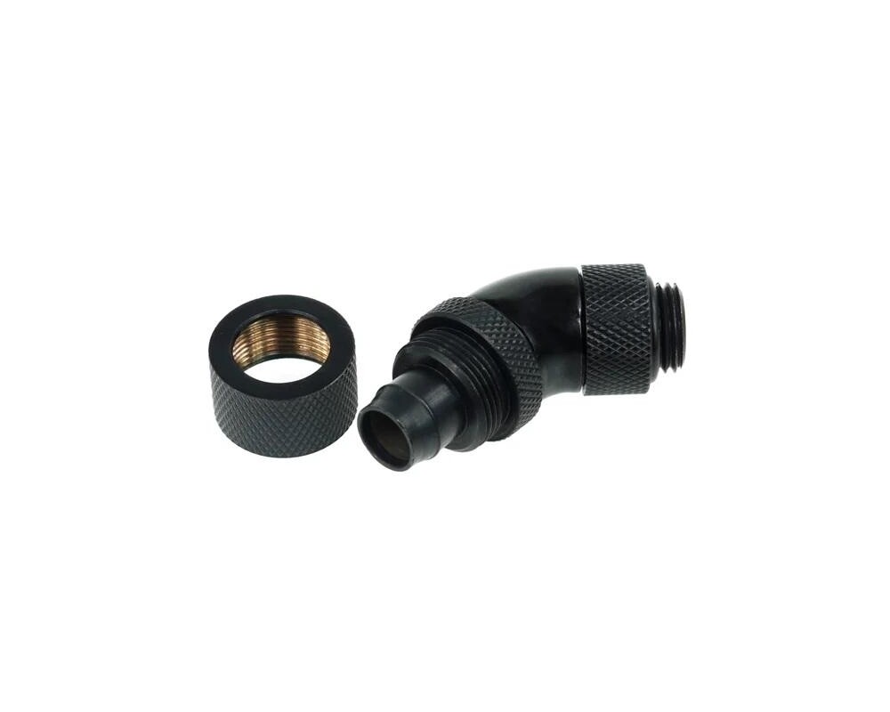 Част за охладител Компресионен Alphacool, 13/10 - G1/4, 45°, Въртящ се, Черен мат 3