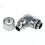 Част за охладител Компресионен Alphacool, 13/10 - G1/4, 90°, Въртящ се, Хром 3