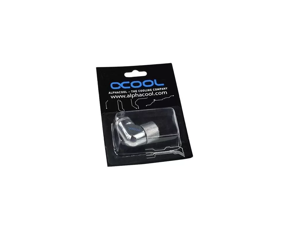 Част за охладител Компресионен Alphacool, 13/10 - G1/4, 90°, Въртящ се, Хром 4