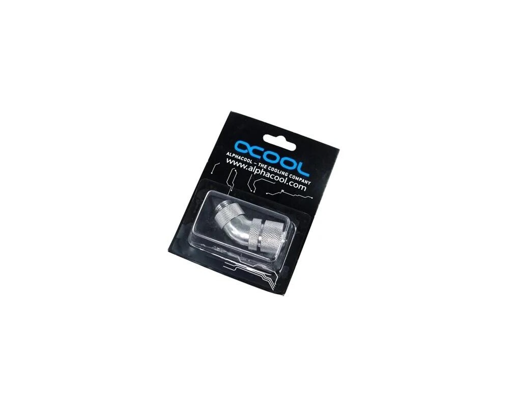 Част за охладител Компресионен Alphacool HF, 13/10 - G1/4, 45°, Въртящ се, Хром 4