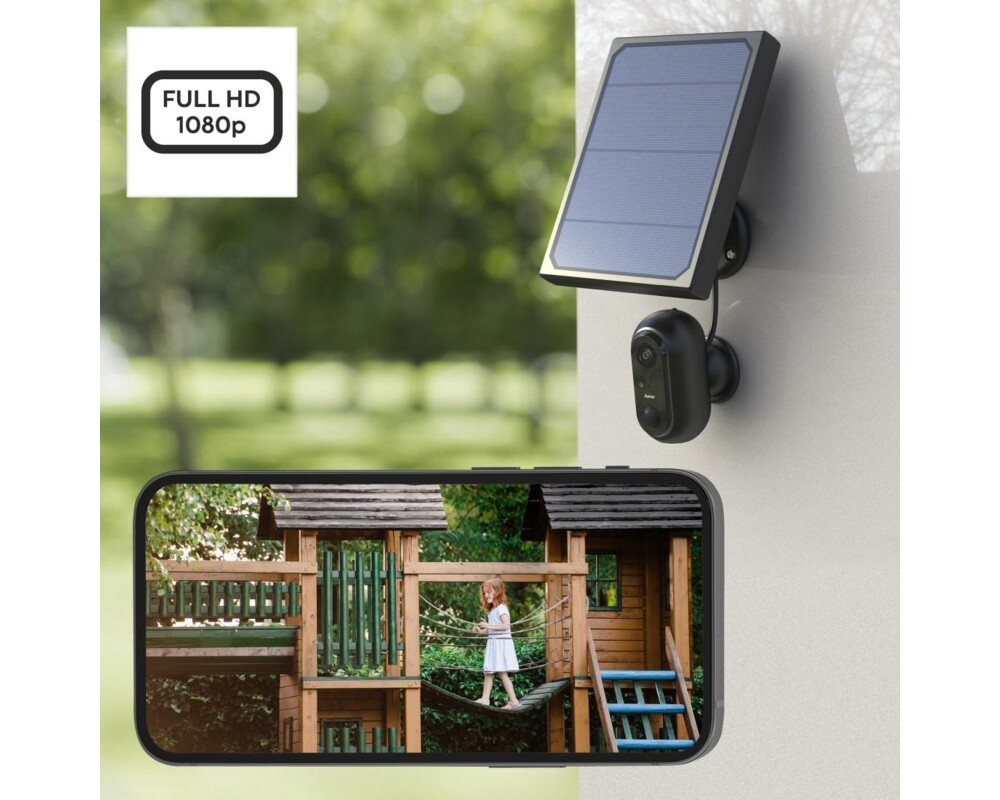 Цифрова IP камера  WiFi   Hama, Със соларен панел, Батерии, Детектор за движение, 1080p 14