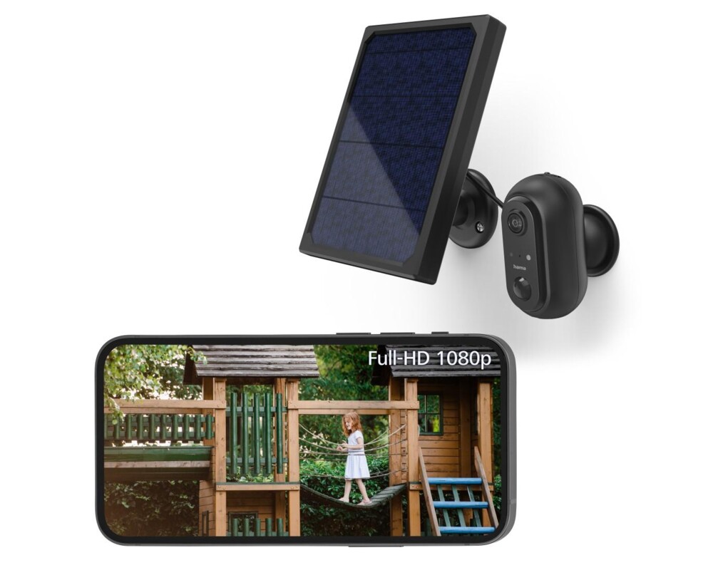 Цифрова IP камера  WiFi   Hama, Със соларен панел, Батерии, Детектор за движение, 1080p 4